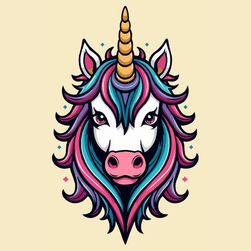 Wilde Einhorn Neon-Pracht