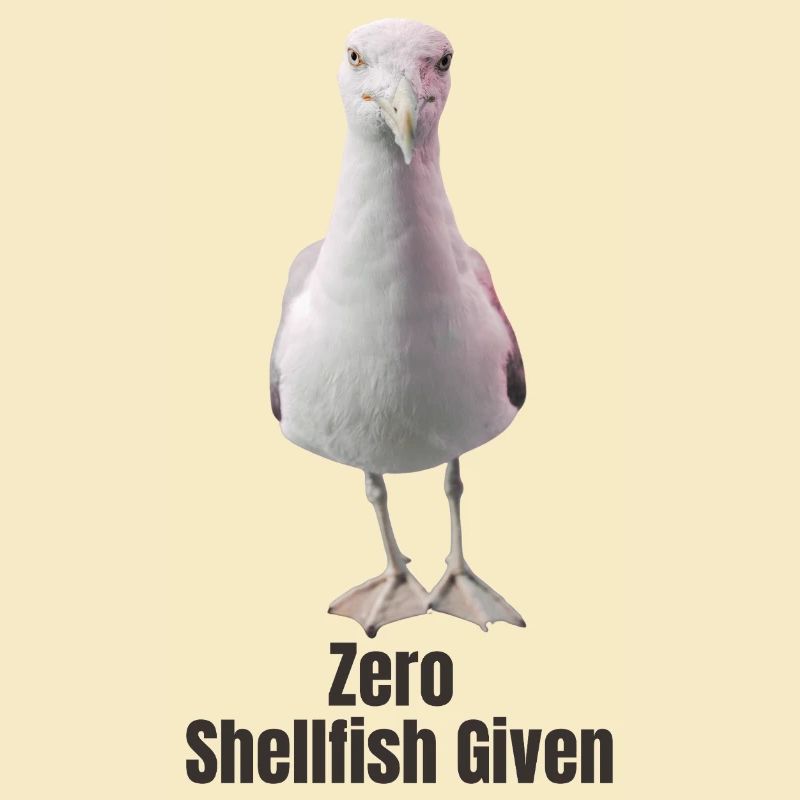 Abstrakte Möwe mit farbigen Akzenten