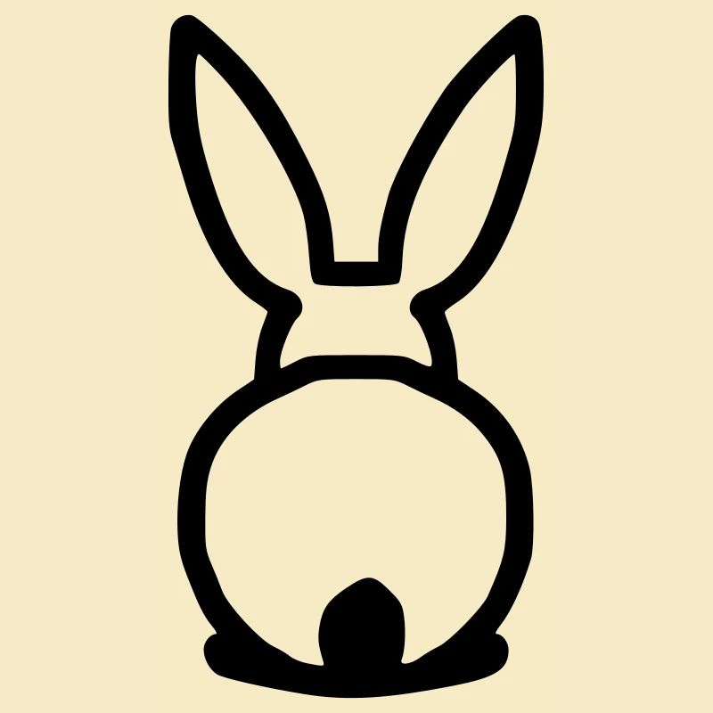 cute rabbit from behind