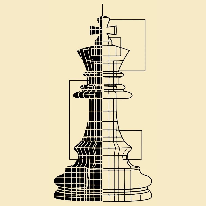 Schachfigur Line Art