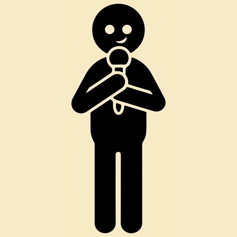 Chanteur avec microphone Animateur
