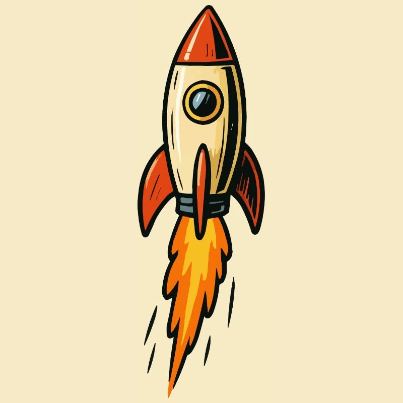 Rocket Illustration Fire Flight