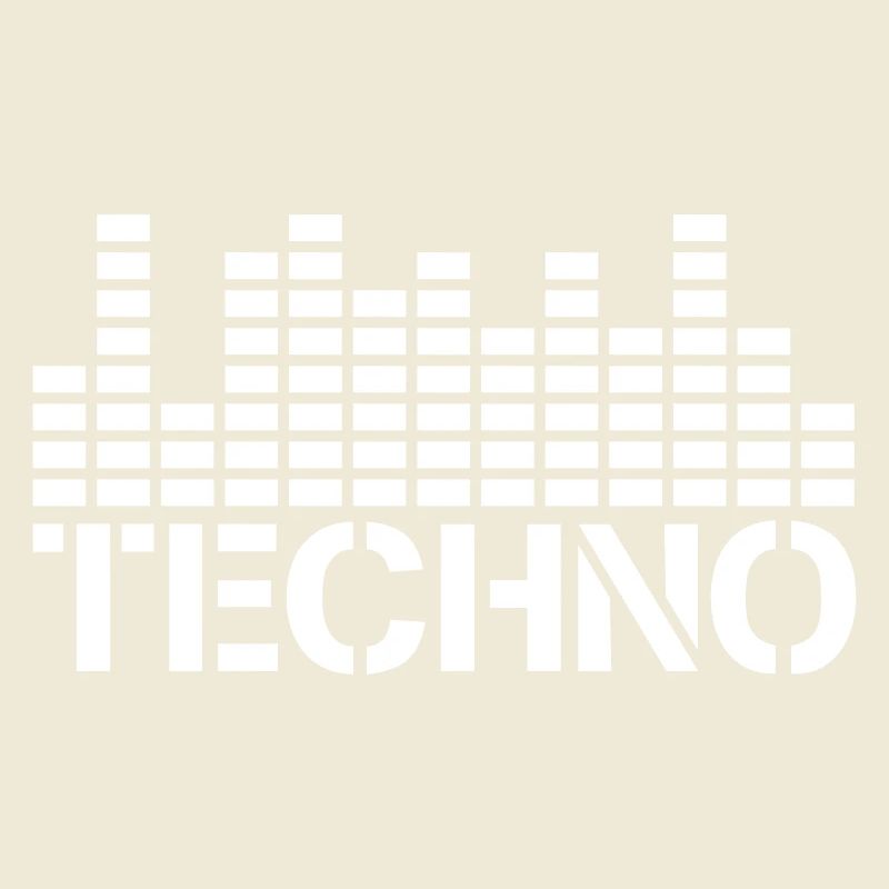 Techno Liebe Equalizer Wellen Musik Party Logo