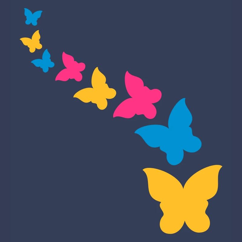 Beautiful colorful flying butterfly pattern