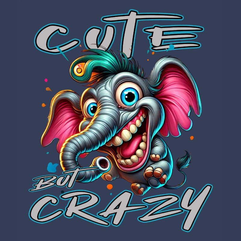 Cute but Crazy Elephant Comic Style