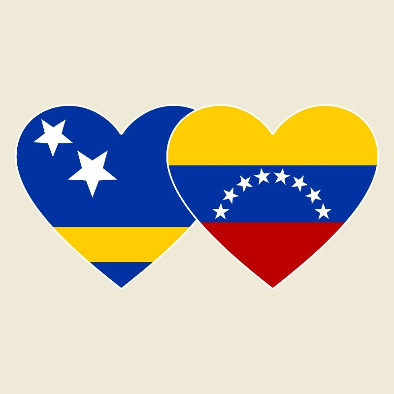 Cœur du drapeau du Venezuela de Curaçao utilisé