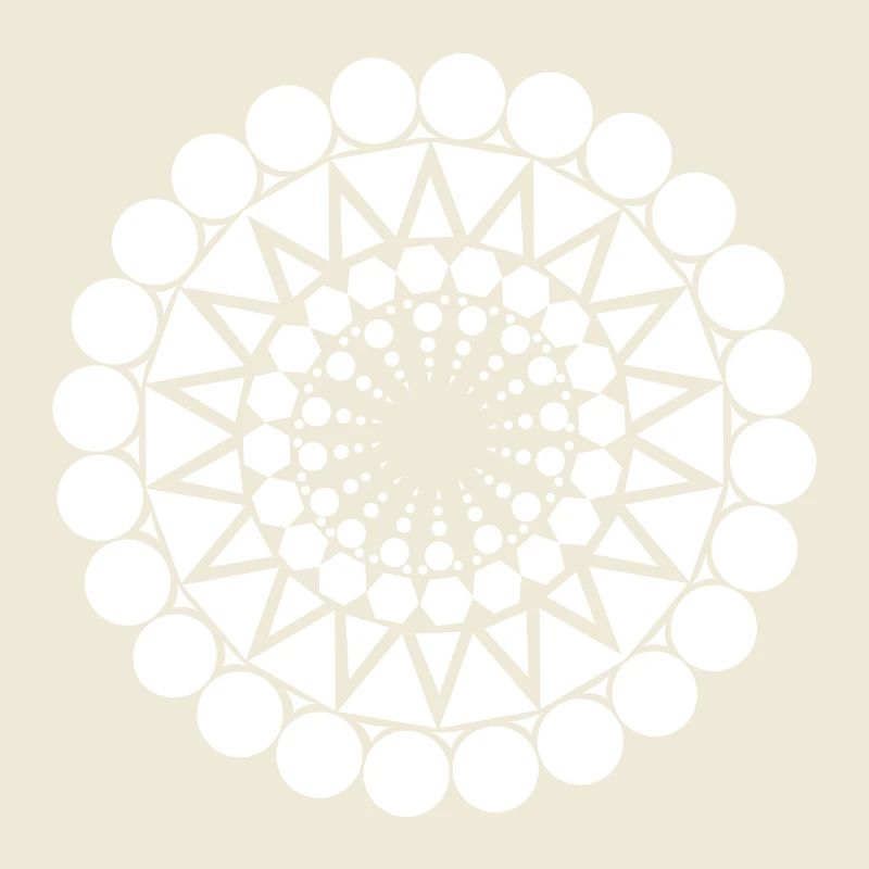 Geometric triangle mandala round pattern shape