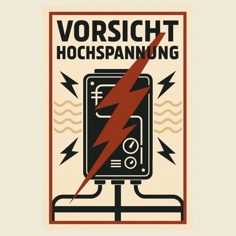 Caution High Voltage Current Warning Sign