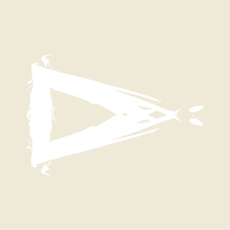 Triangle design brush shape math white