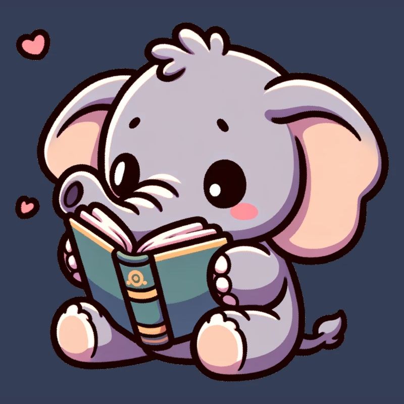 Éléphant lecture de l’heure du conte éléphant cache-couche