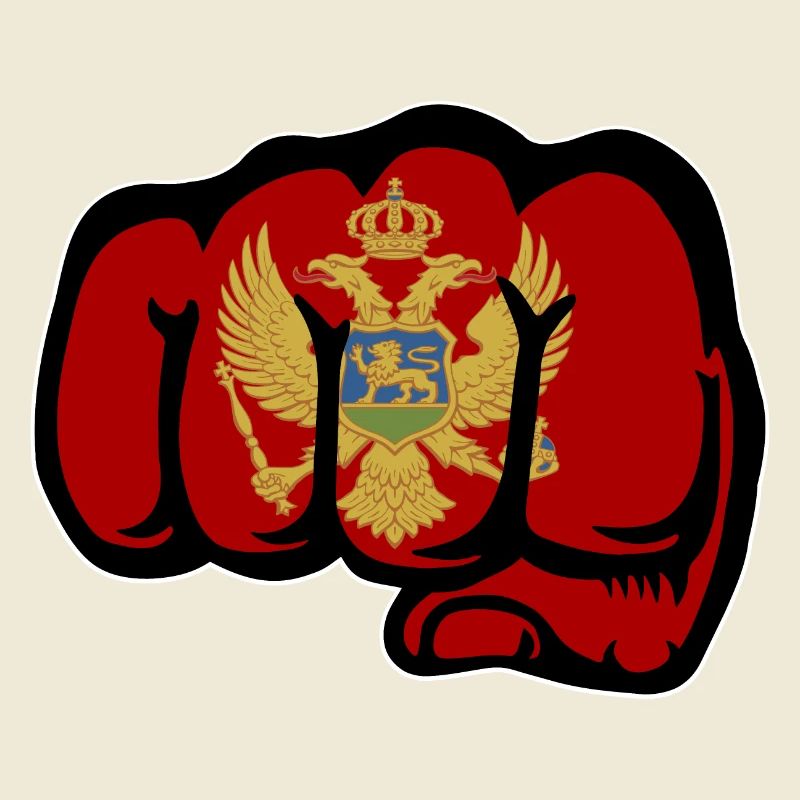 Poing du drapeau du Monténégro