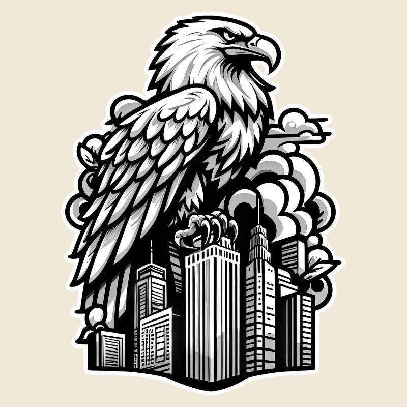 Eagle Outline Illustration