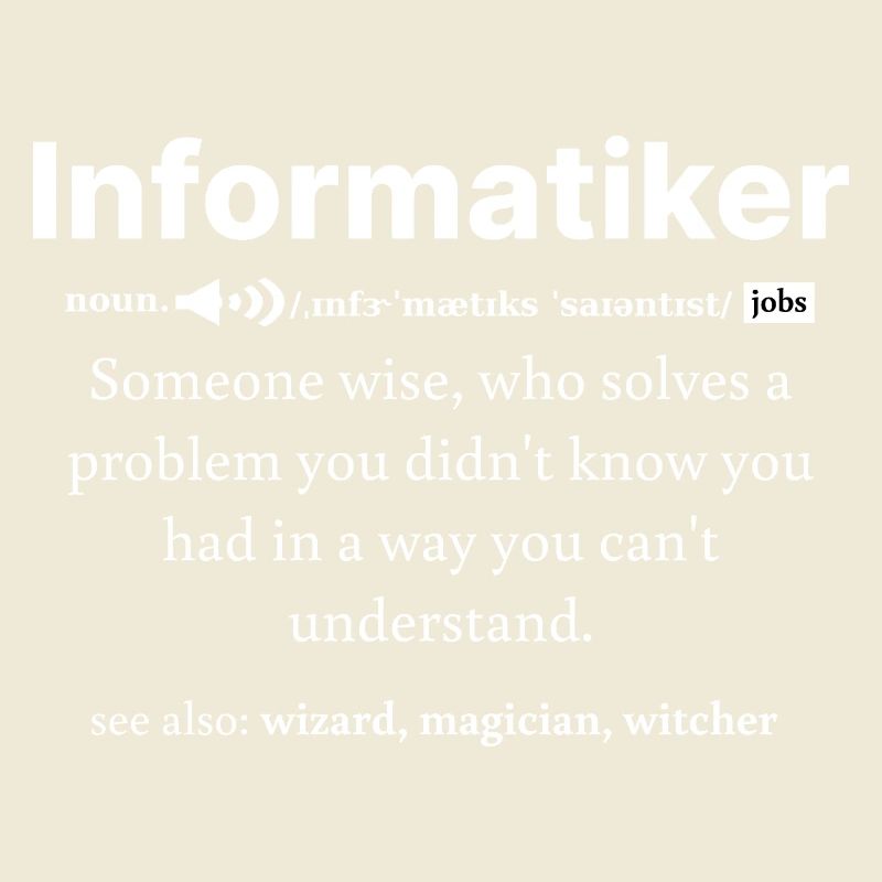 IT Informatik Informatiker Computerarbeit Geschenk