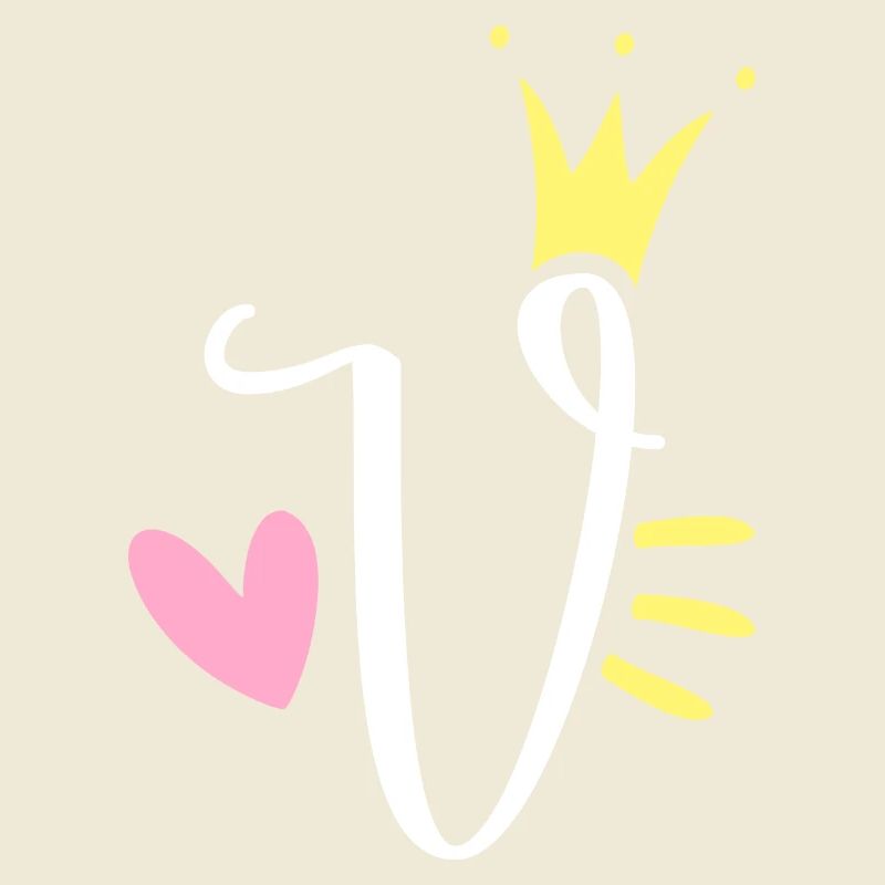 Letter V Initial Letter Crown
