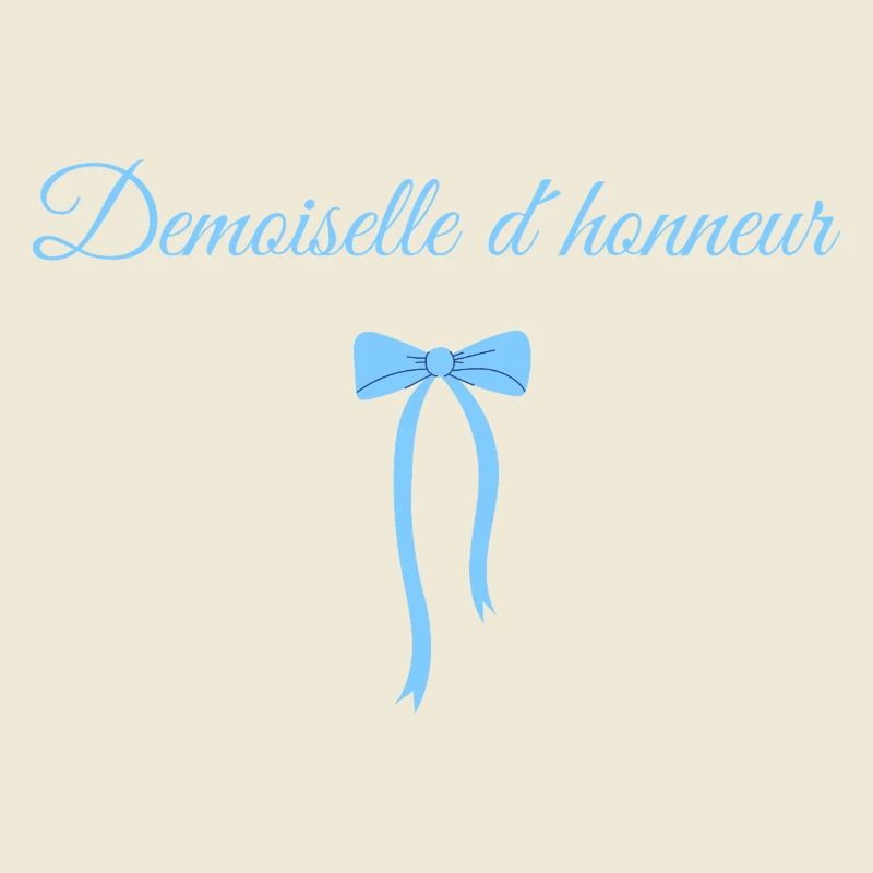 Blaue Schleife Brautjungfer