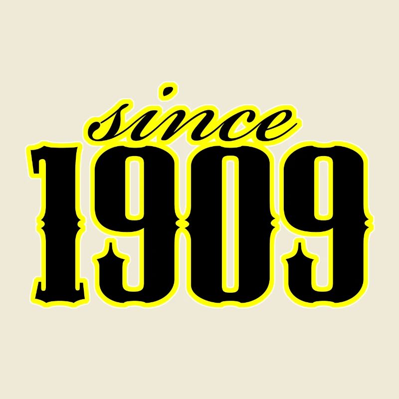 since 1909 (black)