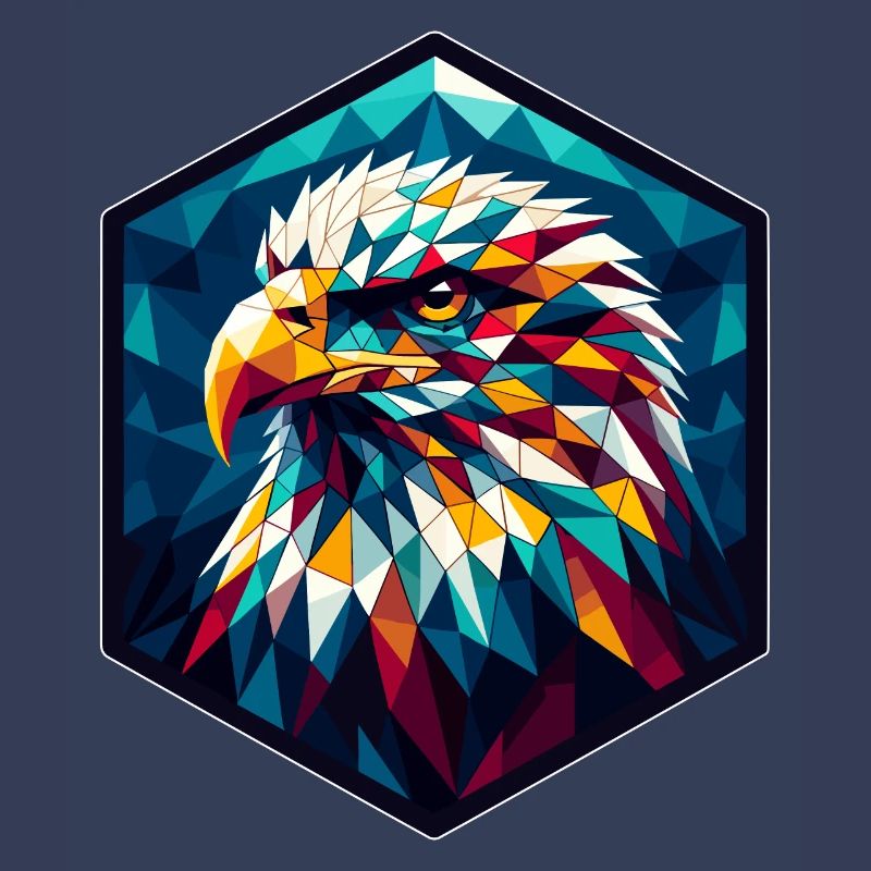 White-tailed eagle in polygon representation