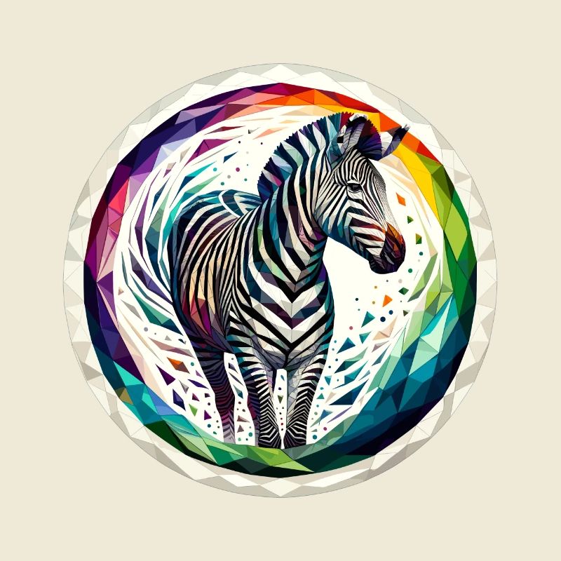 Zebra in polygon illustration