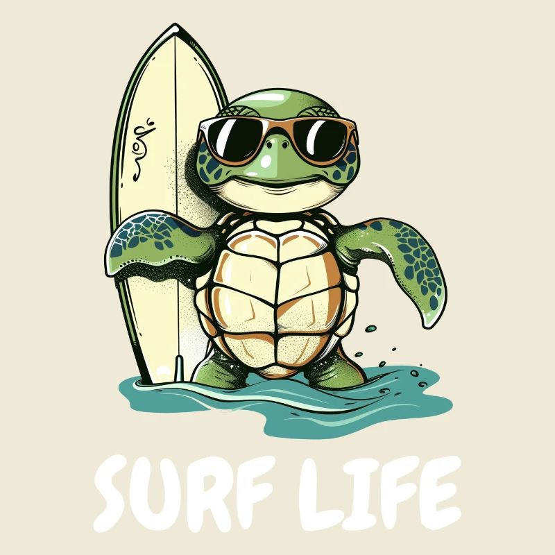 Turtle Vintage Surfer Gift
