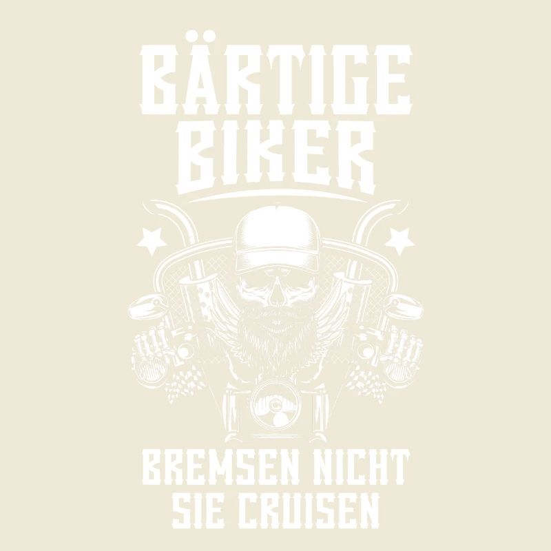 Bärtiger Biker Bartträger Motorradfahrer Motorrad