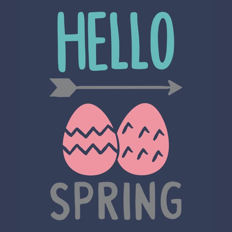 Hello Spring Spring Design with Easter Eggs