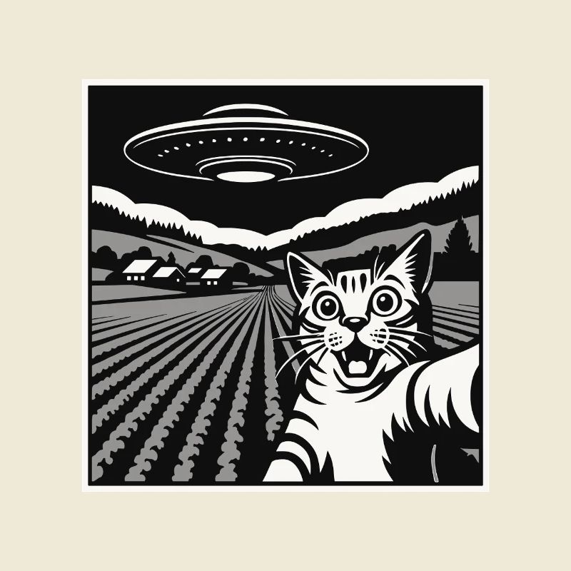 Drôle de chat, machine extraterrestre