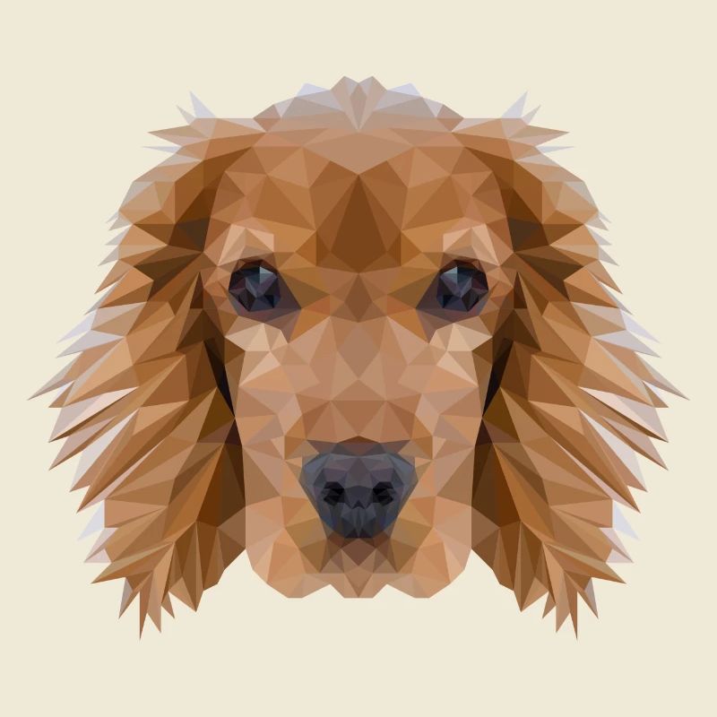 Cocker Spaniel Dog Polygon Design
