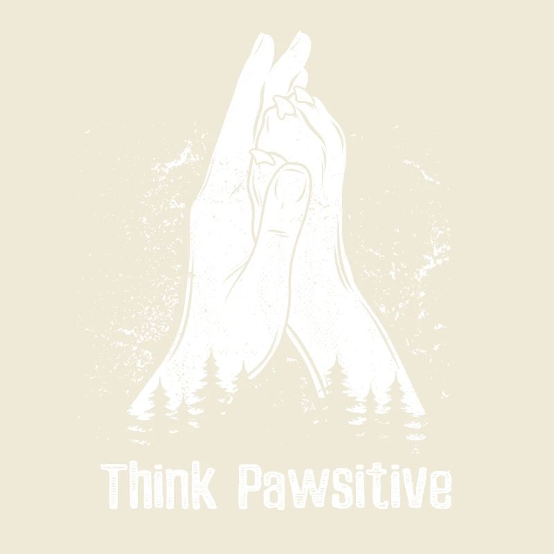 Think Pawsitive - Hand + Hundepfote - High Five