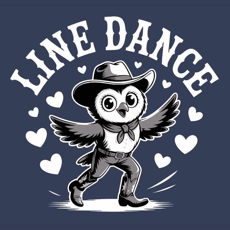 Line Dance Eule lustige Eule tanzt Linedance