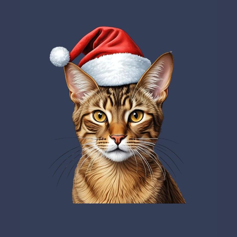 Christmas abyssinian cat