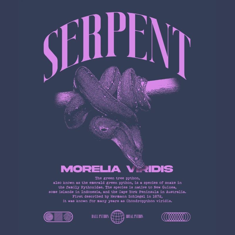 Green Tree Python Modern Reptile Keeper Streetwear