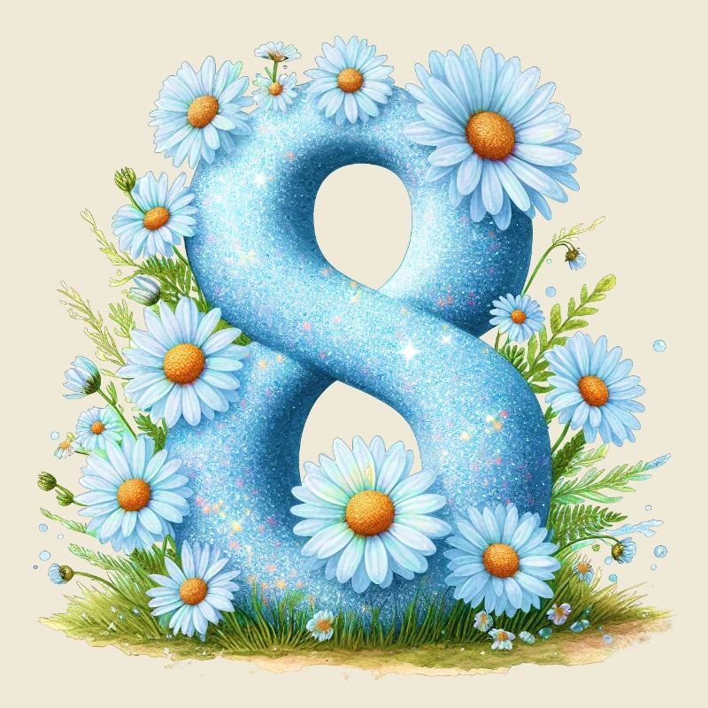 Nr. 8 eit digitale Hintergrundnummer Vektorzeichen Tal