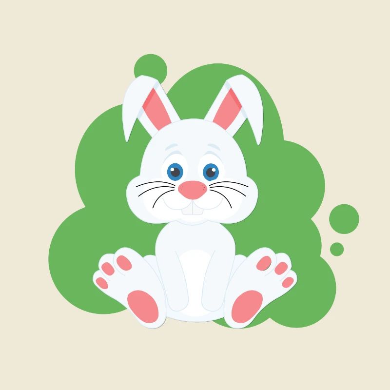 Éclaboussure de lapin de dessin animé