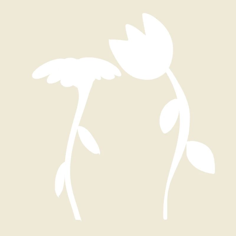 Symbole de fleur fleur plante forme deux fleurs