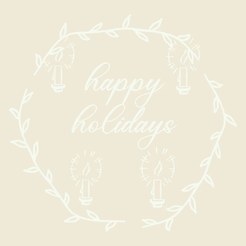 Advent Advetskranz Happy Holidays