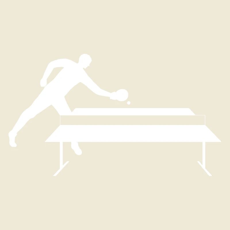Joueur à table de ping-pong