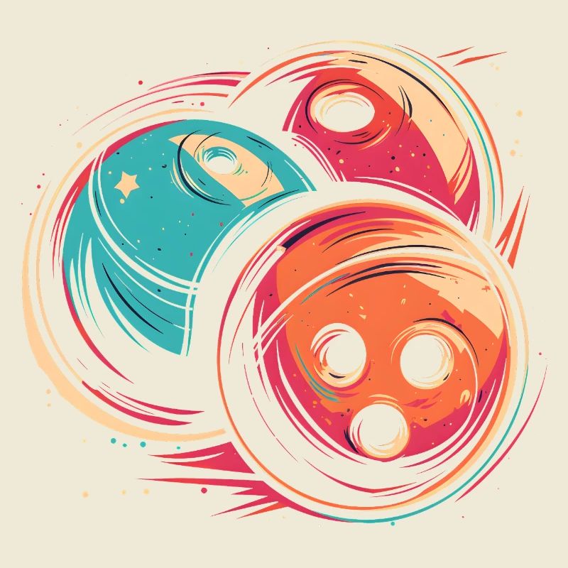 Boules de bowling Synthwave