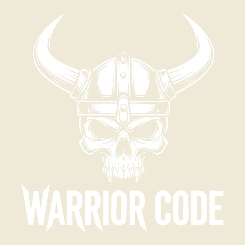 Kriegercode, Schädel, Wikinger, nordischer Hörnerhelm,