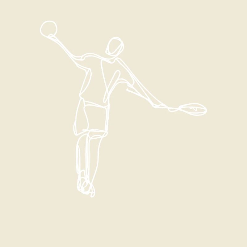 Badminton Player Drawing