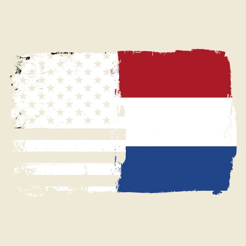 Fusion de drapeaux : Étoiles rayures Dutch Brush