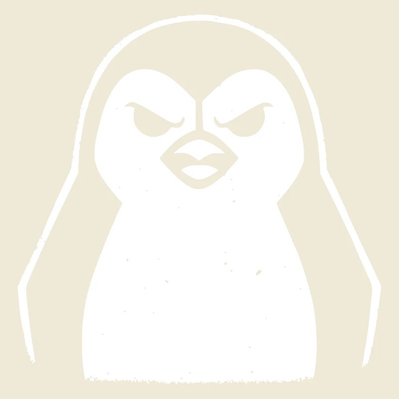 penguin stencil grunge minimalist-vector Linux
