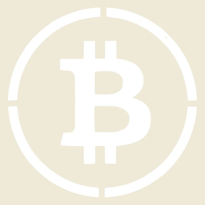 Bitcoin Logo B-Symbol Stencil Vektor
