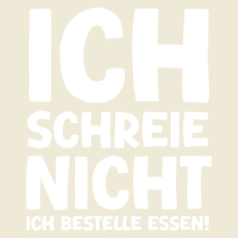 Je ne crie pas, je commande à manger