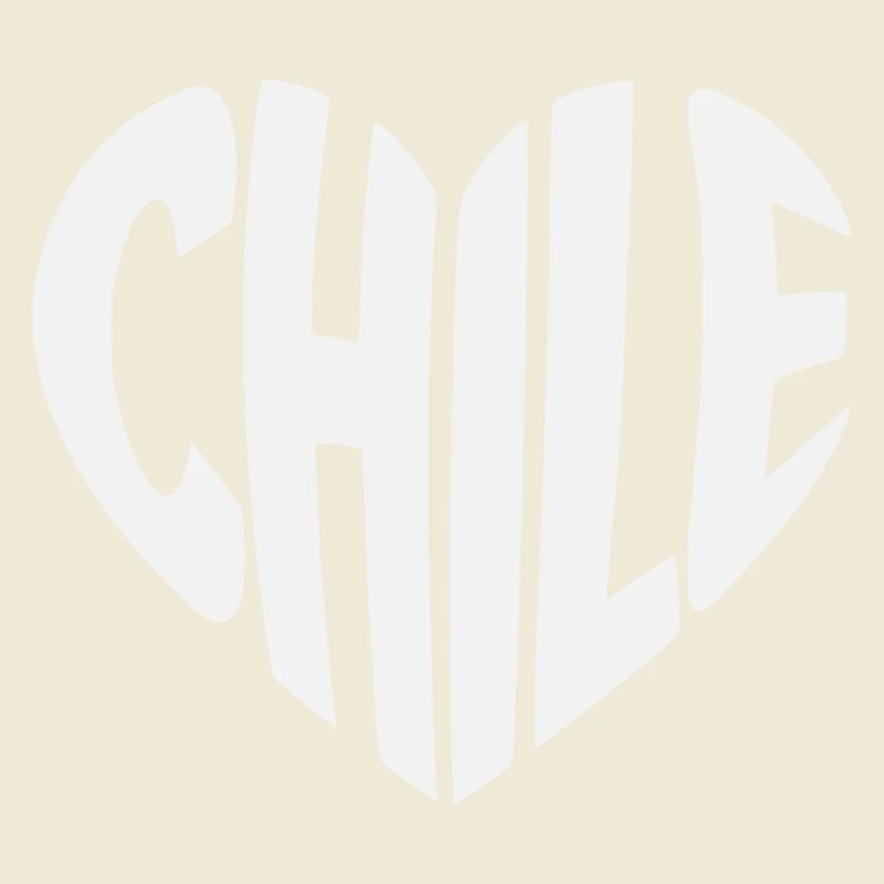 Conception typographique du cœur chilien
