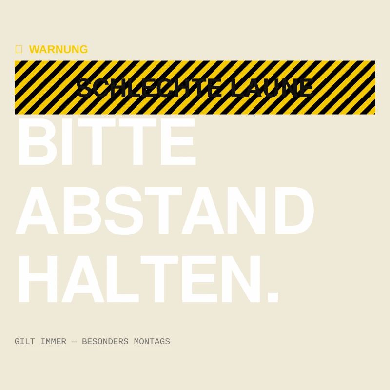 BITTE ABSTAND HALTEN Warnhinweis