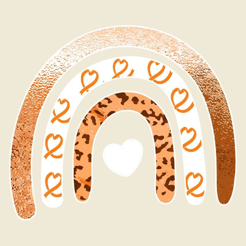 Leopard Rainbow Heart Arc