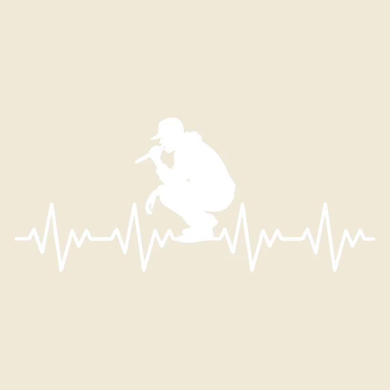 Rapper rapping MC Microphone Checker ECG heartbeat