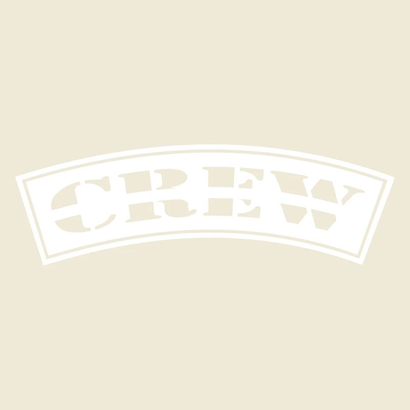 Crew gebogen Design Patch
