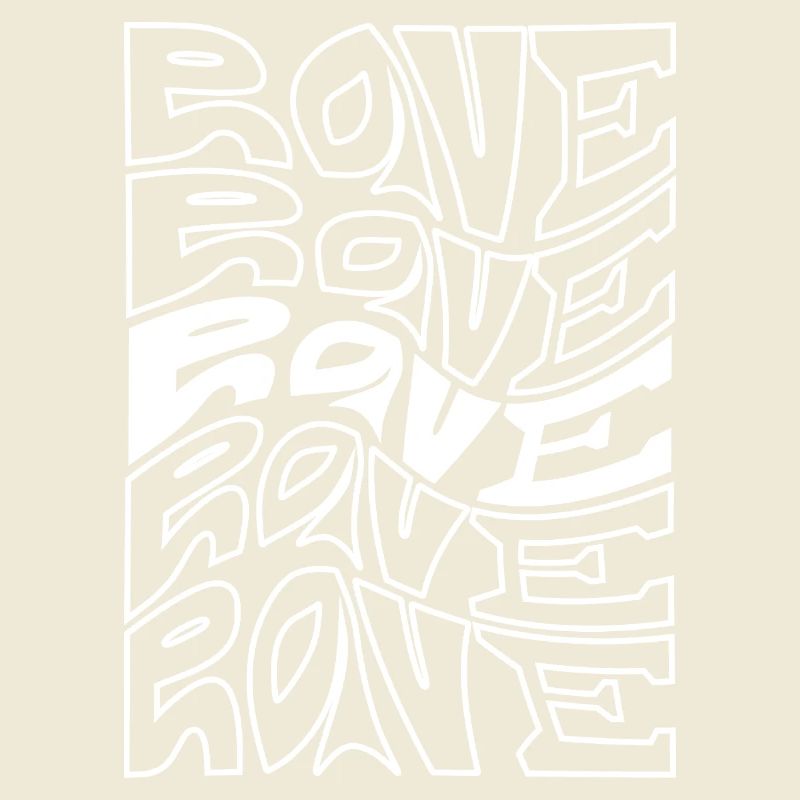 Rave Typography Waves Pattern