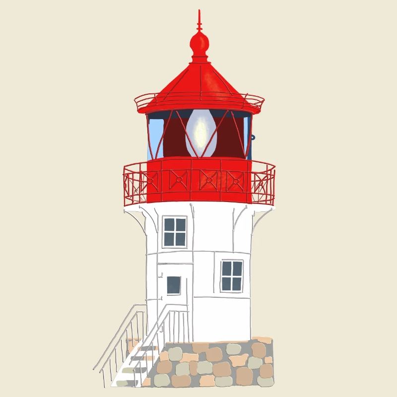 Île de Hiddensee, phare Gellen, pas de texte